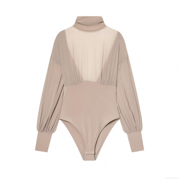 Sexy Backless Mesh Patchwork Bodysuit Women Half High Neck Long Sleeve Draped Back Slim Fit Leotard Jumpsuit Top Streetwear Party Clubwear Sexy Backless Mesh Patchwork Bodysuit Women Half High Neck Long Sleeve Draped Back Slim Fit Leotard Jumpsuit Top Streetwear Party Clubwear