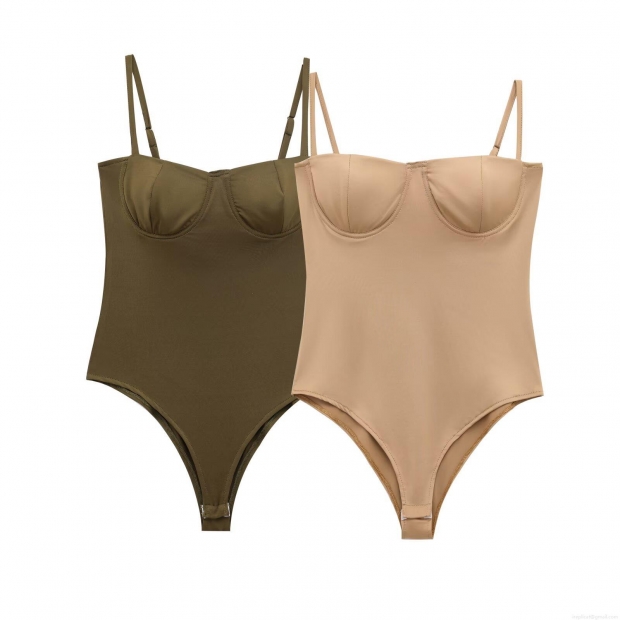 Women's Sexy Backless Bodysuit Satin Silk Texture Slim Fit Spaghetti Strap Camisole Jumpsuit For Summer Fashion Khaki Olive Green Sleeveless Clubwear Top Women's Sexy Backless Bodysuit Satin Silk Texture Slim Fit Spaghetti Strap Camisole Jumpsuit For Summer Fashion Khaki Olive Green Sleeveless Clubwear Top