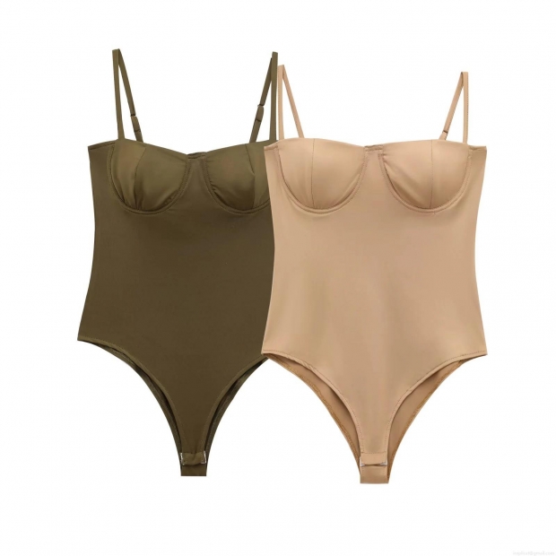 Women's Sexy Satin Texture Underwire Bodysuit With Adjustable Spaghetti Straps Elegant Sleeveless Slim Fit One Piece Top For Party Clubwear Daily Women Clothes Women's Sexy Satin Texture Underwire Bodysuit With Adjustable Spaghetti Straps Elegant Sleeveless Slim Fit One Piece Top For Party Clubwear Daily Women Clothes