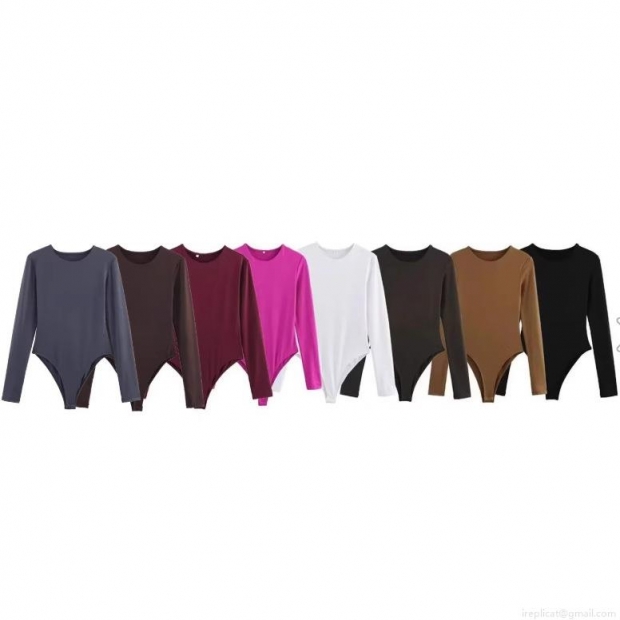 Women's Sexy Slim Fit Long Sleeve Bodysuit Milk Silk Crew Neck Solid Color Leotard Jumpsuit Top For Party Daily Wear Women's Sexy Slim Fit Long Sleeve Bodysuit Milk Silk Crew Neck Solid Color Leotard Jumpsuit Top For Party Daily Wear