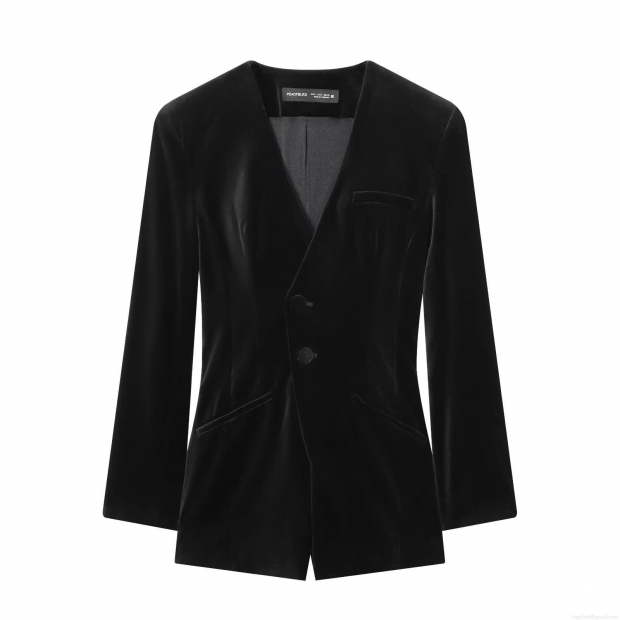 Women's Sexy Velvet Blazer Jumpsuit Deep V Neck Single Button Long Sleeve Bodycon Romper Suit Party Streetwear Jumpsuit For Women Black Women's Sexy Velvet Blazer Jumpsuit Deep V Neck Single Button Long Sleeve Bodycon Romper Suit Party Streetwear Jumpsuit For Women Black