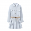 Women's Long Sleeve Jumpsuit Cotton Linen Blend With Braided Belt Button Down Collared High Waist Pleated Shorts Romper Chic Office Casual Summer Elegant Outfits Women's Long Sleeve Jumpsuit Cotton Linen Blend With Braided Belt Button Down Collared High Waist Pleated Shorts Romper Chic Office Casual Summer Elegant Outfits