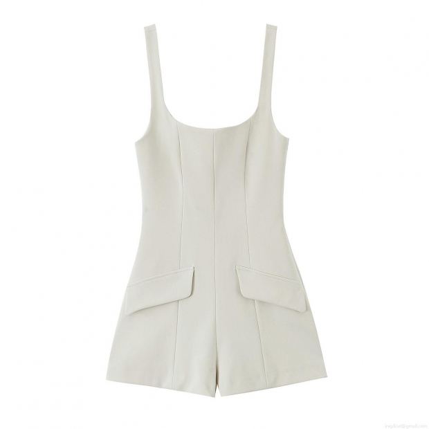 Women's Sexy Backless Sleeveless Cotton Blend Denim Jumpsuit Square Neck Short Romper With Flap Pockets Slim Fit Summer Jumpsuits For Women Party Clubwear Streetwear Women's Sexy Backless Sleeveless Cotton Blend Denim Jumpsuit Square Neck Short Romper With Flap Pockets Slim Fit Summer Jumpsuits For Women Party Clubwear Streetwear