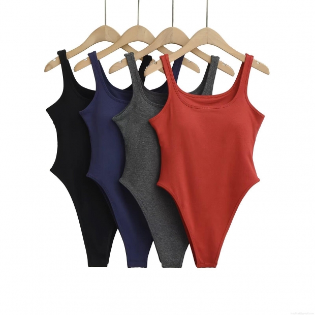 Women's Sexy Sleeveless Ribbed Knit Bodysuit Square Neck Slim Fit Solid Color One Piece Tank Top Jumpsuit High Cut Streetwear Summer Beachwear Bodysuit Women's Sexy Sleeveless Ribbed Knit Bodysuit Square Neck Slim Fit Solid Color One Piece Tank Top Jumpsuit High Cut Streetwear Summer Beachwear Bodysuit