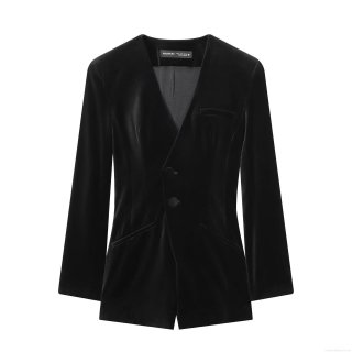 Women Velvet Blazer Jumpsuit V Neck Long Sleeve Slim Fit Short Romper Elegant Solid Color Button Down Autumn Winter One Piece Outfit Women Velvet Blazer Jumpsuit V Neck Long Sleeve Slim Fit Short Romper Elegant Solid Color Button Down Autumn Winter One Piece Outfit