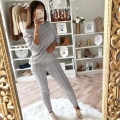 Women's Cable Knit 2 Piece Outfits Casual Long Sleeve Crewneck Pullover Sweater and High Waist Elastic Knit Pants Lounge Set Tracksuit Women's Cable Knit 2 Piece Outfits Casual Long Sleeve Crewneck Pullover Sweater and High Waist Elastic Knit Pants Lounge Set Tracksuit