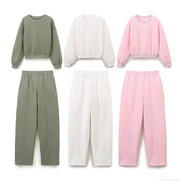 Women's Casual 85% Cotton Fleece Lined Sweatshirt Or Sweatpants Loose Round Neck Long Sleeve Pullover High Waist Elastic Straight Leg Trousers Daily Loungewear Women's Casual 85% Cotton Fleece Lined Sweatshirt Or Sweatpants Loose Round Neck Long Sleeve Pullover High Waist Elastic Straight Leg Trousers Daily Loungewear