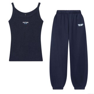 Women's Casual New York Printed Cotton Blend Sportswear Collection Zip Up Hoodie Ribbed Tank Top And Jogger Sweatpants Set Tracksuit For Women Women's Casual New York Printed Cotton Blend Sportswear Collection Zip Up Hoodie Ribbed Tank Top And Jogger Sweatpants Set Tracksuit For Women