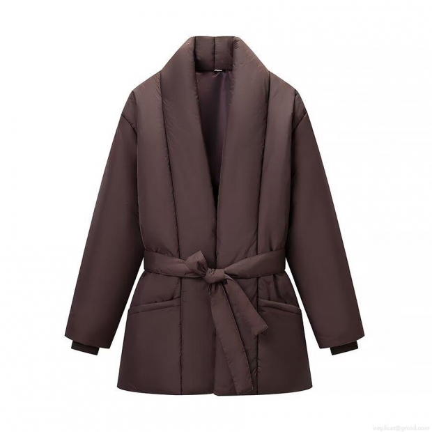 Women's Loose Fit V-Neck Puffer Jacket Solid Color Belted Warm Winter Coat Casual Mid-Length Polyester Quilted Outerwear With Large Pockets Deep Brown Women's Loose Fit V-Neck Puffer Jacket Solid Color Belted Warm Winter Coat Casual Mid-Length Polyester Quilted Outerwear With Large Pockets Deep Brown