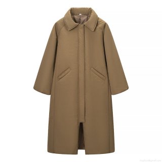 Women's Long Puffer Coat Lapel Collar Solid Color Long Sleeve Polyester Cotton Padded Jacket Streetwear Loose Casual Warm Winter Outerwear Women's Long Puffer Coat Lapel Collar Solid Color Long Sleeve Polyester Cotton Padded Jacket Streetwear Loose Casual Warm Winter Outerwear