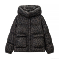 Women's Leopard Print Hooded Puffer Jacket Casual Warm Polyester Padded Coat with Pockets Long Sleeve Zip Up Outerwear for Winter Streetwear Women's Leopard Print Hooded Puffer Jacket Casual Warm Polyester Padded Coat with Pockets Long Sleeve Zip Up Outerwear for Winter Streetwear