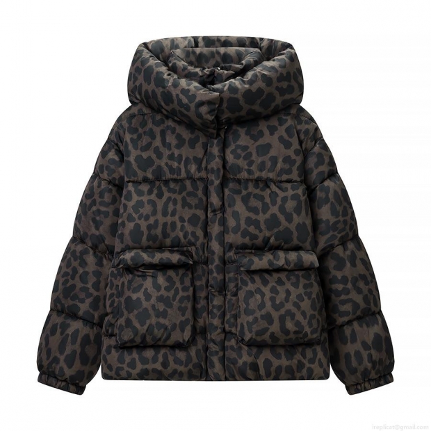 Women's Leopard Print Hooded Puffer Jacket Casual Warm Polyester Padded Coat with Pockets Long Sleeve Zip Up Outerwear for Winter Streetwear Women's Leopard Print Hooded Puffer Jacket Casual Warm Polyester Padded Coat with Pockets Long Sleeve Zip Up Outerwear for Winter Streetwear