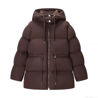 Women's Winter Puffer Jacket Hooded Padded Coat Quilted Windproof Warm Outwear Dark Brown Loose Fit Casual Streetwear Fashion Parka With Drawstring Women's Winter Puffer Jacket Hooded Padded Coat Quilted Windproof Warm Outwear Dark Brown Loose Fit Casual Streetwear Fashion Parka With Drawstring