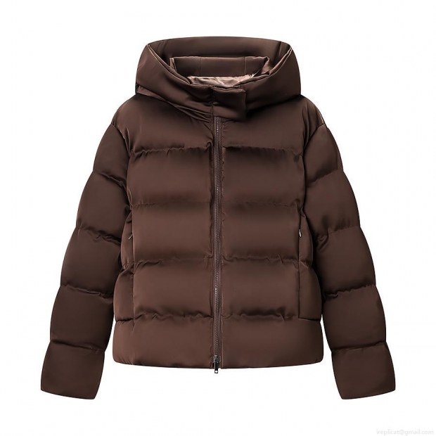 Women's Shiny Hooded Padded Jacket Fashion Loose Horizontal Quilted Winter Coat Warm Windproof Outwear Streetwear Casual Solid Color Polyester Brown Women's Shiny Hooded Padded Jacket Fashion Loose Horizontal Quilted Winter Coat Warm Windproof Outwear Streetwear Casual Solid Color Polyester Brown