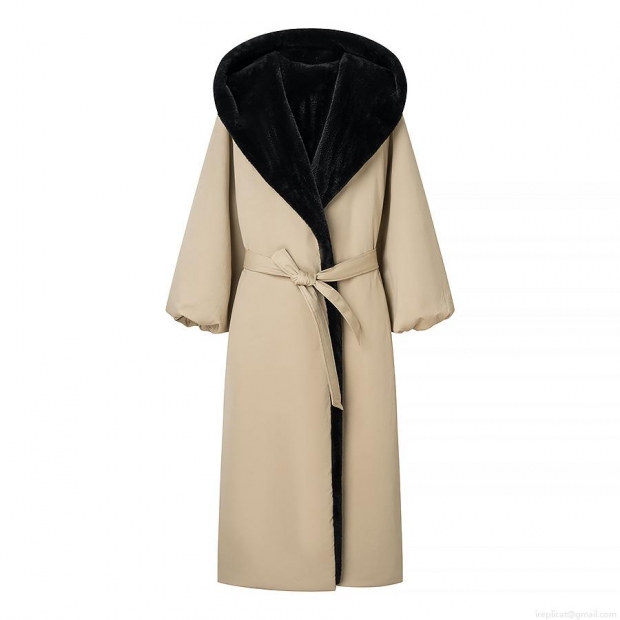 Women's Fashion Khaki Hooded Long Padded Jacket With Faux Fur Collar And Waist Tie Belt Winter Warm Streetwear Outerwear Plus Size Trench Overcoat Women's Fashion Khaki Hooded Long Padded Jacket With Faux Fur Collar And Waist Tie Belt Winter Warm Streetwear Outerwear Plus Size Trench Overcoat