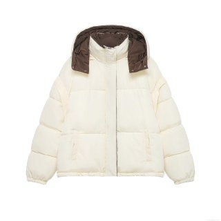 Women's Winter Oversized Puffer Jacket With Detachable Hood Contrast Color Lining Warm Cotton Padded Quilted Coat Fashion Streetwear Outerwear For Women Women's Winter Oversized Puffer Jacket With Detachable Hood Contrast Color Lining Warm Cotton Padded Quilted Coat Fashion Streetwear Outerwear For Women