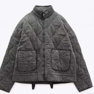 Women's Quilted Padded Jacket Stand Collar Washed Polyester Zipper Outerwear Large Pockets Warm Winter Coat Casual Streetwear Style Solid Color Jacket Women's Quilted Padded Jacket Stand Collar Washed Polyester Zipper Outerwear Large Pockets Warm Winter Coat Casual Streetwear Style Solid Color Jacket
