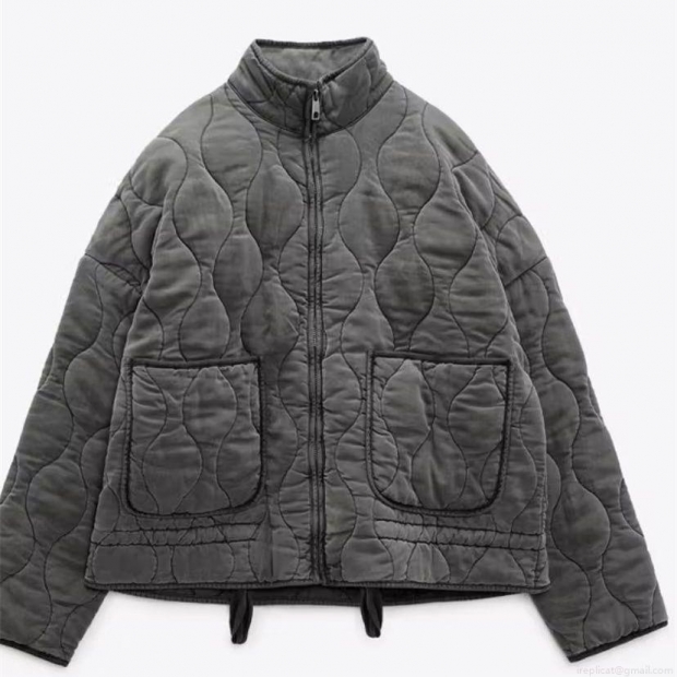 Women's Quilted Padded Jacket Stand Collar Washed Polyester Zipper Outerwear Large Pockets Warm Winter Coat Casual Streetwear Style Solid Color Jacket Women's Quilted Padded Jacket Stand Collar Washed Polyester Zipper Outerwear Large Pockets Warm Winter Coat Casual Streetwear Style Solid Color Jacket