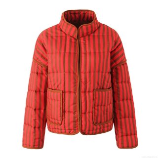 Women's Quilted Padded Jacket Cotton Blend Vertical Striped Stand Collar Zip Up Warm Outwear For Autumn Winter Casual Streetwear Puffer Coat Women's Quilted Padded Jacket Cotton Blend Vertical Striped Stand Collar Zip Up Warm Outwear For Autumn Winter Casual Streetwear Puffer Coat