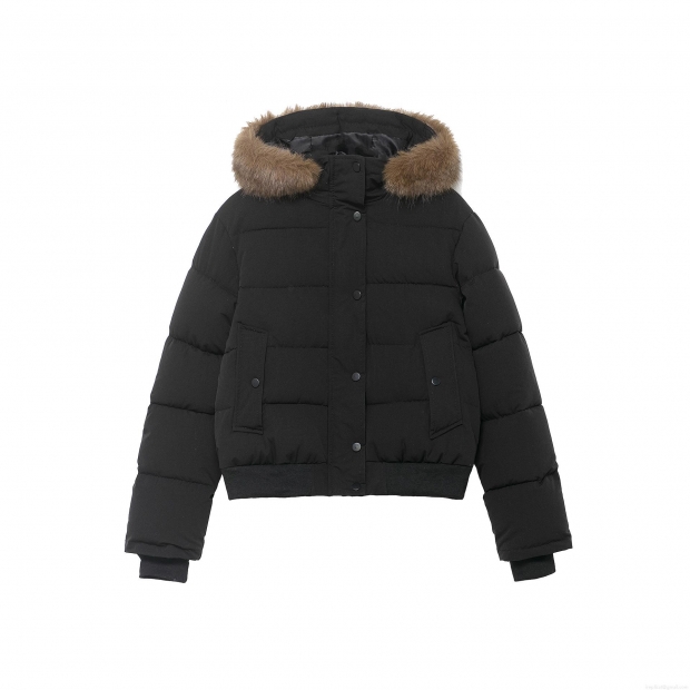 Women's Winter Puffer Jacket With Faux Fur Trim Hooded Thick Warm Polyester Cotton Padded Coat Solid Color Loose Streetwear Outerwear For Women Women's Winter Puffer Jacket With Faux Fur Trim Hooded Thick Warm Polyester Cotton Padded Coat Solid Color Loose Streetwear Outerwear For Women