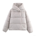 Women's Hooded Puffer Jacket Oversized Winter Warm Polyester Cotton Padded Coat Solid Color Loose Parka Outerwear for Cold Weather Women's Hooded Puffer Jacket Oversized Winter Warm Polyester Cotton Padded Coat Solid Color Loose Parka Outerwear for Cold Weather