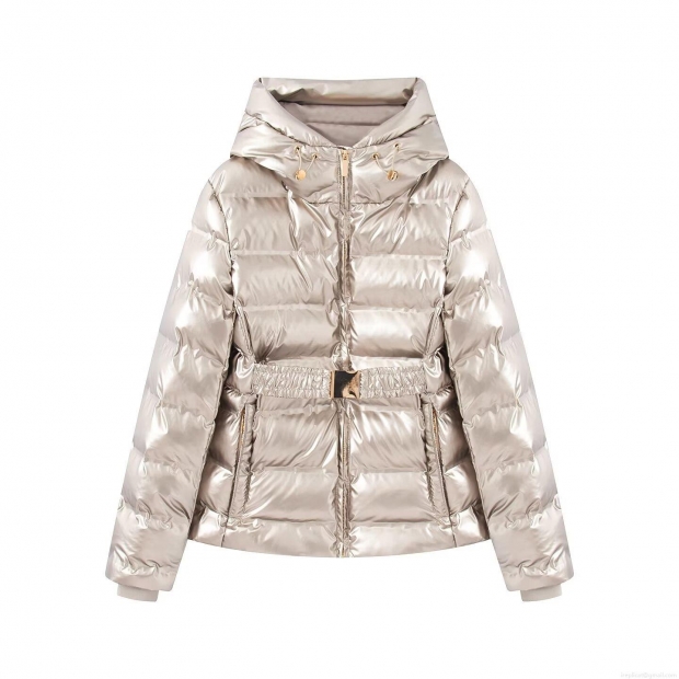 Women Metallic Shiny Hooded Padded Jacket Short Slim Fit Windproof Quilted Cotton Coat For Winter Casual Warm Outerwear Silver Gold Women Metallic Shiny Hooded Padded Jacket Short Slim Fit Windproof Quilted Cotton Coat For Winter Casual Warm Outerwear Silver Gold