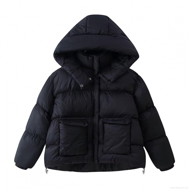 Women's Hooded Puffer Jacket Casual Short Winter Coat With Pockets Windproof Thick Cotton Filled Parka For Daily Outdoor Outerwear Women's Hooded Puffer Jacket Casual Short Winter Coat With Pockets Windproof Thick Cotton Filled Parka For Daily Outdoor Outerwear