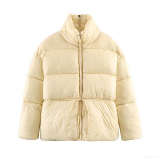 Women's Casual Puffer Jacket Cotton Polyester Blend Quilted Padded Coat With Drawstring Waist And Stand Collar Warm Winter Outerwear For Women Lightweight Fashion Slim Fit Padded Jacket Women's Casual Puffer Jacket Cotton Polyester Blend Quilted Padded Coat With Drawstring Waist And Stand Collar Warm Winter Outerwear For Women Lightweight Fashion Slim Fit Padded Jacket