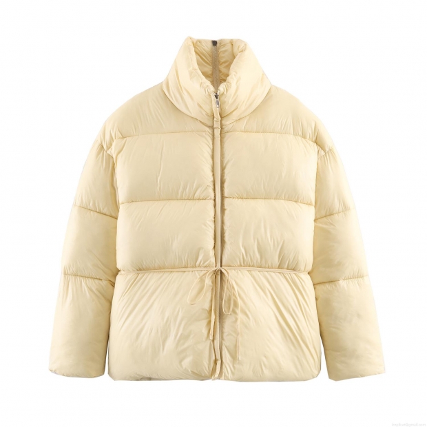 Women's Casual Puffer Jacket Cotton Polyester Blend Quilted Padded Coat With Drawstring Waist And Stand Collar Warm Winter Outerwear For Women Lightweight Fashion Slim Fit Padded Jacket Women's Casual Puffer Jacket Cotton Polyester Blend Quilted Padded Coat With Drawstring Waist And Stand Collar Warm Winter Outerwear For Women Lightweight Fashion Slim Fit Padded Jacket