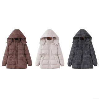 Women's Hooded Geometric Circle Print Cotton-Padded Jacket Slim Fit Drawstring Waist Warm Long Sleeve Puffer Coat Windproof Winter Outerwear with Pockets Women's Hooded Geometric Circle Print Cotton-Padded Jacket Slim Fit Drawstring Waist Warm Long Sleeve Puffer Coat Windproof Winter Outerwear with Pockets