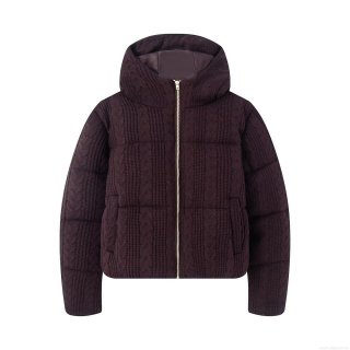 Women Winter Hooded Padded Jacket Fashion Loose Knit Pattern Coat Warm Streetwear Outwear Cotton Blend Windproof Parka Jacket For Ladies Women Winter Hooded Padded Jacket Fashion Loose Knit Pattern Coat Warm Streetwear Outwear Cotton Blend Windproof Parka Jacket For Ladies