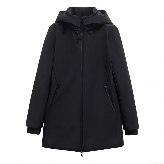 Women's Fashion Padded Parka Jacket Windproof Hooded Puffer Coat With Dual Zipper Mid-length Solid Color Outerwear For Ladies Winter Spring Streetwear Women's Fashion Padded Parka Jacket Windproof Hooded Puffer Coat With Dual Zipper Mid-length Solid Color Outerwear For Ladies Winter Spring Streetwear