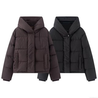 Women's Winter Puffer Jacket Hooded Thick Padded Coat Windproof Waterproof Short Outwear Loose Fashion Streetwear Casual Ladies Polyester Black Coffee Quilted Jacket Women's Winter Puffer Jacket Hooded Thick Padded Coat Windproof Waterproof Short Outwear Loose Fashion Streetwear Casual Ladies Polyester Black Coffee Quilted Jacket