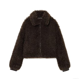 Women's Faux Sherpa Fleece Jacket Warm Fuzzy Coat Full Zipper Cropped Outerwear Casual Loose Fit Lapel Long Sleeve Jacket With Pockets For Winter Fall Ladies Women's Faux Sherpa Fleece Jacket Warm Fuzzy Coat Full Zipper Cropped Outerwear Casual Loose Fit Lapel Long Sleeve Jacket With Pockets For Winter Fall Ladies