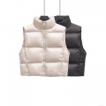 Women's Puffer Vest Polyester Quilted Sleeveless Jacket Stand Collar Warm Padded Outerwear for Winter Autumn Casual Solid Color Gilet for Women Women's Puffer Vest Polyester Quilted Sleeveless Jacket Stand Collar Warm Padded Outerwear for Winter Autumn Casual Solid Color Gilet for Women