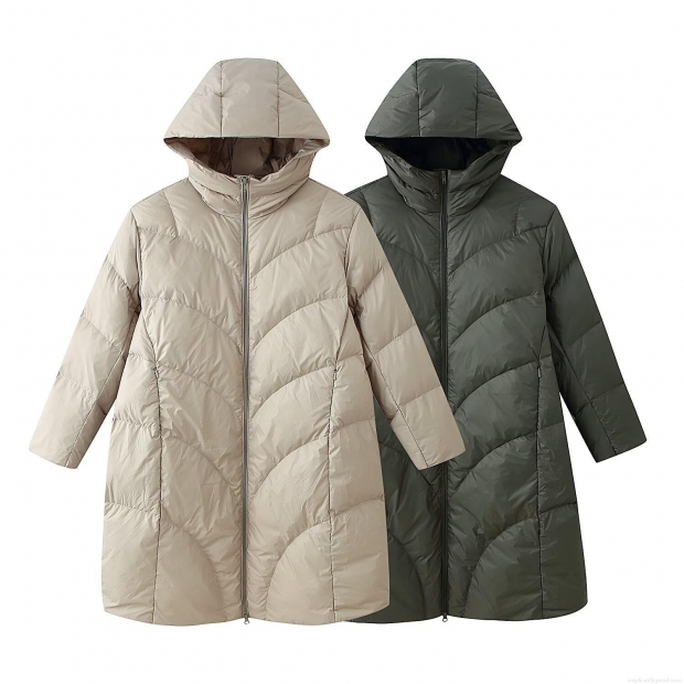 Women's Long Hooded Quilted Puffer Jacket Warm Cotton Padded Windproof Outerwear Solid Retro Style Coat For Women Winter Daily Casual Women's Long Hooded Quilted Puffer Jacket Warm Cotton Padded Windproof Outerwear Solid Retro Style Coat For Women Winter Daily Casual