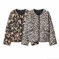 Women's Fashion Leopard Print Quilted Jacket Lightweight Padded Puffer Coat Round Neck Button Down Outerwear with Pockets for Autumn Winter Casual Streetwear Women's Fashion Leopard Print Quilted Jacket Lightweight Padded Puffer Coat Round Neck Button Down Outerwear with Pockets for Autumn Winter Casual Streetwear