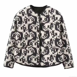 Women's Quilted Puffer Jacket Polyester Cotton Blend Abstract Ethnic Print Warm Coat Round Neck Long Sleeve Outerwear For Autumn Winter Casual Women Clothes Women's Quilted Puffer Jacket Polyester Cotton Blend Abstract Ethnic Print Warm Coat Round Neck Long Sleeve Outerwear For Autumn Winter Casual Women Clothes