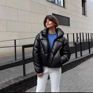 Women's Metallic Shiny Puffer Jacket Hooded Thickened Warm Winter Padded Bread Coat Streetwear Quilted Cotton Outerwear For Ladies Women's Metallic Shiny Puffer Jacket Hooded Thickened Warm Winter Padded Bread Coat Streetwear Quilted Cotton Outerwear For Ladies