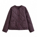 Women's Fashion Quilted Puffer Jacket Lightweight Diamond Lattice Pattern Warm Outerwear Solid Color Round Neck Button Down Coat with Pockets for Casual Daily Commuter Women's Fashion Quilted Puffer Jacket Lightweight Diamond Lattice Pattern Warm Outerwear Solid Color Round Neck Button Down Coat with Pockets for Casual Daily Commuter