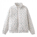 Women's Floral Quilted Jacket Stand Collar Zipper Puffer Coat Winter Warm Outwear Polyester Cotton Blend Floral Print Lightweight Padded Jacket For Women Women's Floral Quilted Jacket Stand Collar Zipper Puffer Coat Winter Warm Outwear Polyester Cotton Blend Floral Print Lightweight Padded Jacket For Women