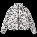 Women Fashion Leopard Print Puffer Jacket Casual Stand Collar Quilted Cotton Padded Coat Winter Warm Outerwear For Women Black And White Animal Pattern Zip Up Jacket Women Fashion Leopard Print Puffer Jacket Casual Stand Collar Quilted Cotton Padded Coat Winter Warm Outerwear For Women Black And White Animal Pattern Zip Up Jacket