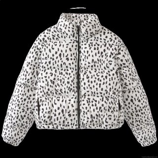 Women Fashion Leopard Print Puffer Jacket Casual Stand Collar Quilted Cotton Padded Coat Winter Warm Outerwear For Women Black And White Animal Pattern Zip Up Jacket Women Fashion Leopard Print Puffer Jacket Casual Stand Collar Quilted Cotton Padded Coat Winter Warm Outerwear For Women Black And White Animal Pattern Zip Up Jacket