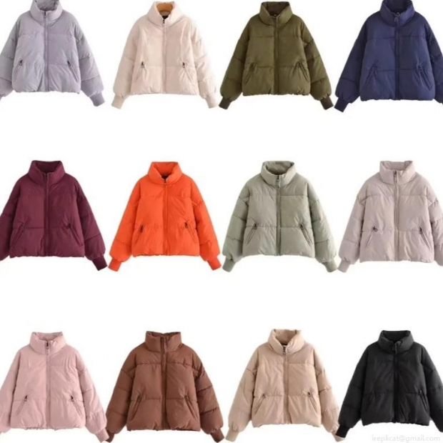 Women's Fashion Casual Quilted Puffer Jacket Stand Collar Zip Up Winter Warm Cotton Padded Bread Coat With Ribbed Cuffs Outerwear For Women Women's Fashion Casual Quilted Puffer Jacket Stand Collar Zip Up Winter Warm Cotton Padded Bread Coat With Ribbed Cuffs Outerwear For Women
