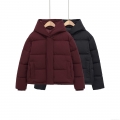 Women's Casual Hooded Puffer Jacket Short Cotton Padded Coat Winter Warm Windproof Quilted Outerwear Zipper Front Solid Color Jackets For Ladies Women's Casual Hooded Puffer Jacket Short Cotton Padded Coat Winter Warm Windproof Quilted Outerwear Zipper Front Solid Color Jackets For Ladies
