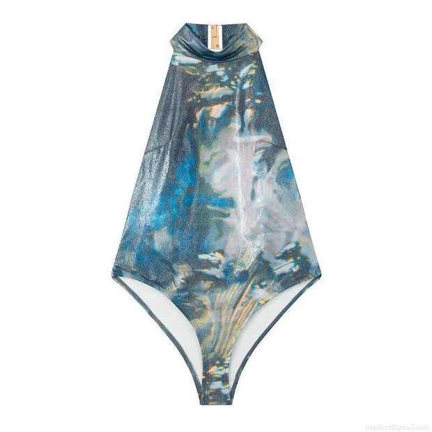 Women's Metallic Halter Neck One-Piece Swimsuit Sexy Backless High Cut Bodysuit Marble Galaxy Print Beachwear Summer Bathing Suit Costume Women's Metallic Halter Neck One-Piece Swimsuit Sexy Backless High Cut Bodysuit Marble Galaxy Print Beachwear Summer Bathing Suit Costume