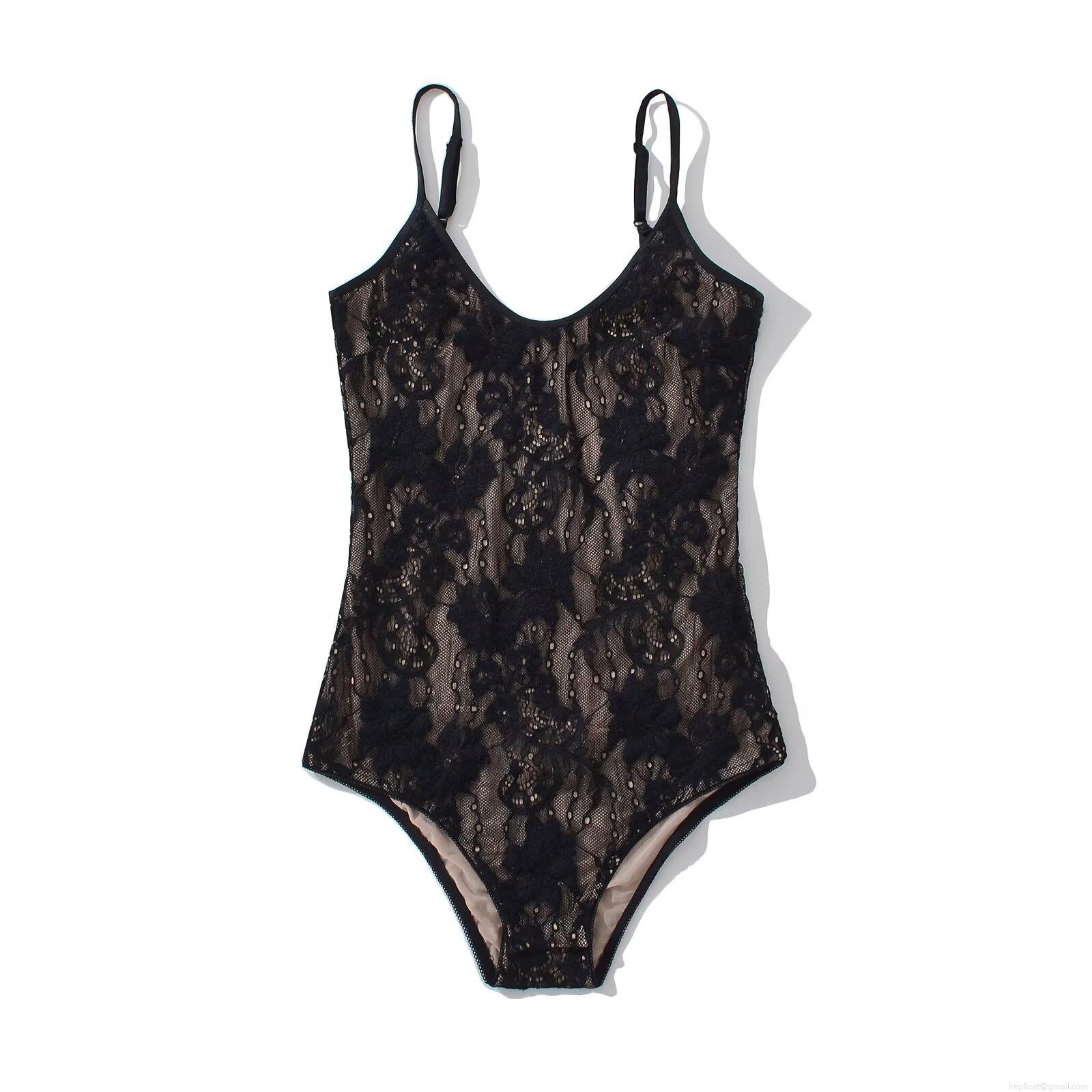 Sexy Floral Lace Bodysuit V-Neck Backless Spaghetti Strap Sleeveless Top For Women Summer Clubwear Party Streetwear Fashion