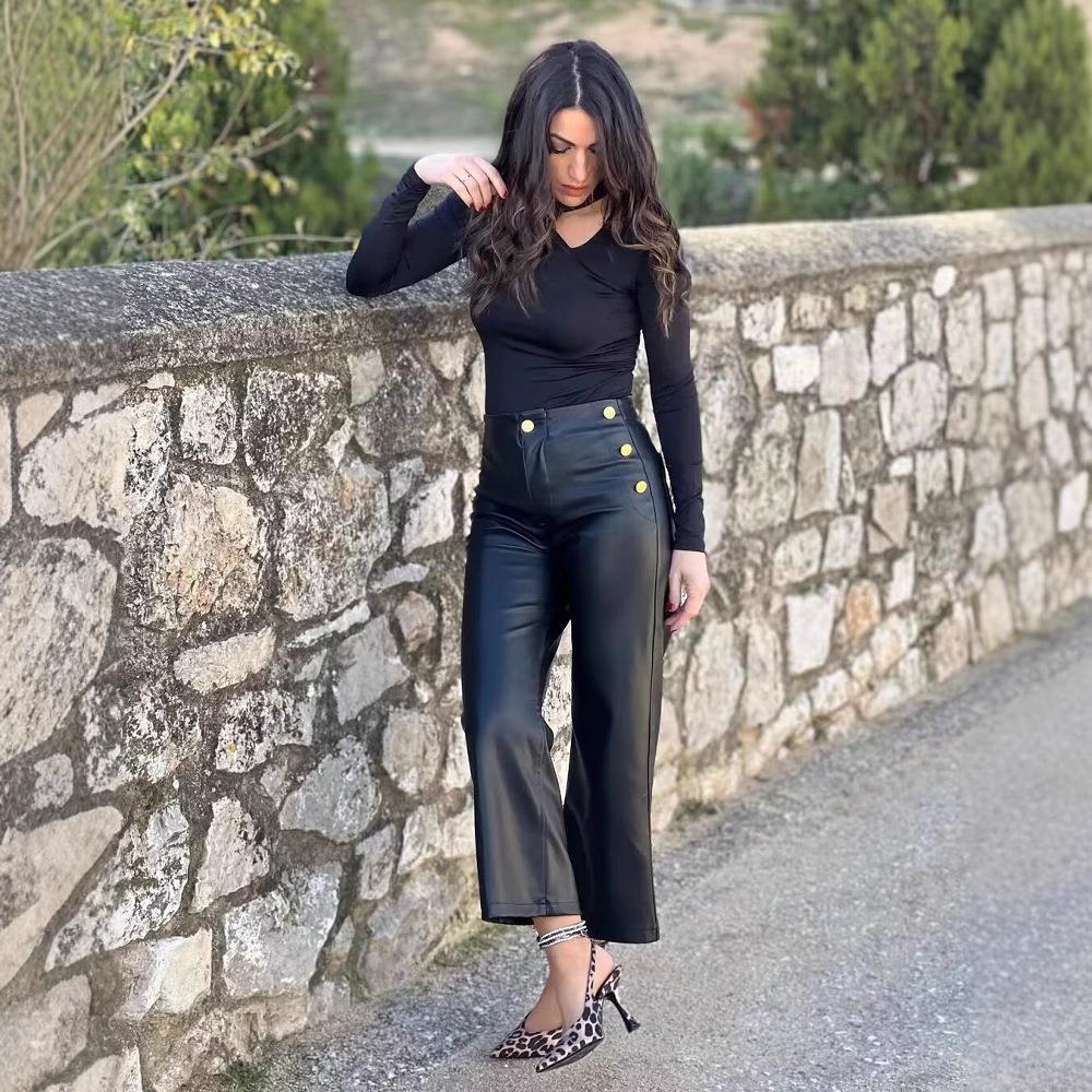 Women's Sexy Cutout Bodysuit Long Sleeve High Neck Twist Front Slim Fit Polyester Spandex Jumpsuit Leotard For Party Clubwear