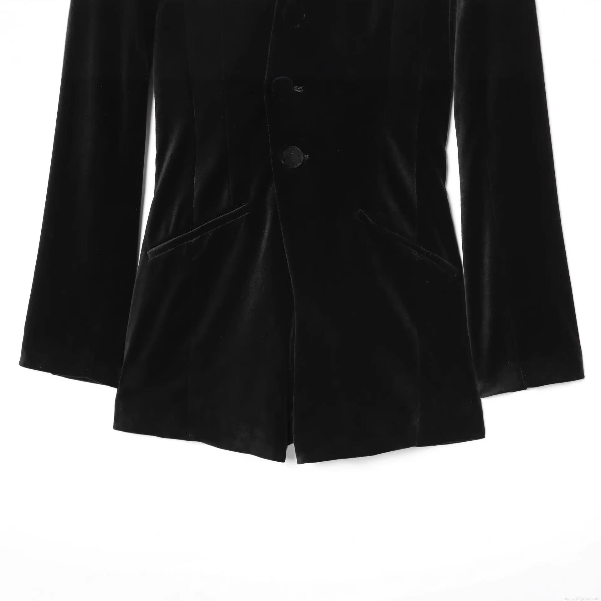 Women's Sexy Velvet Blazer Jumpsuit Deep V Neck Single Button Long Sleeve Bodycon Romper Suit Party Streetwear Jumpsuit For Women Black