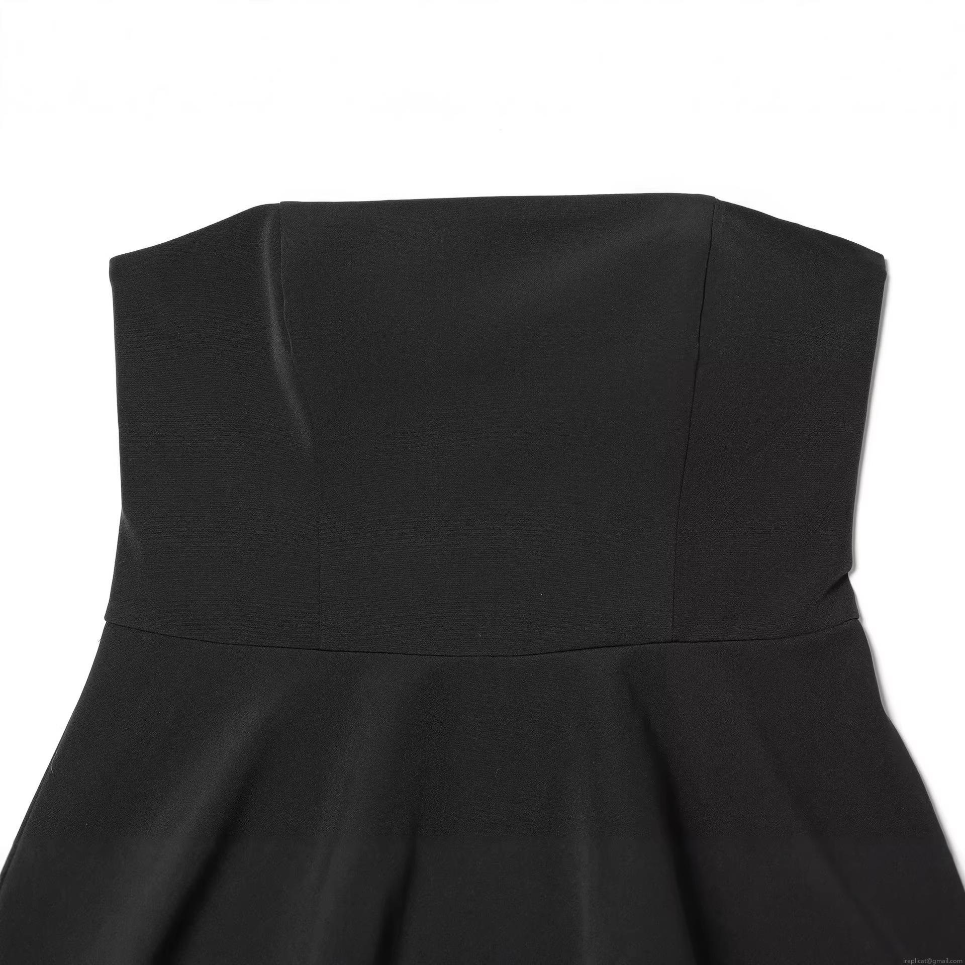 Women's Sexy Strapless Tube Top Romper With Peplum Waist Solid Black Backless Polyester Jumpsuit Summer Club Party Short Jumpsuits For Ladies